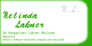 melinda lakner business card